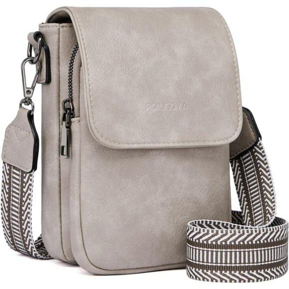 POIUGOYA Small Crossbody Phone Purse RFID Wallet Bag with Card Slots Vegan